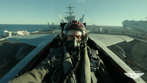 Top Gun Maverick Carrier Take Off GIF