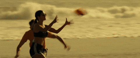 Top Gun Maverick Football Beach Scene GIF