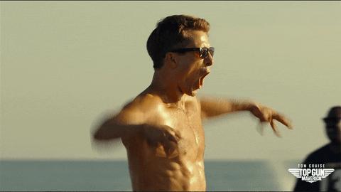 Top Gun Maverick Glen Powell Excited GIF