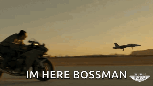 Top Gun Maverick Im Here Boss Man GIF