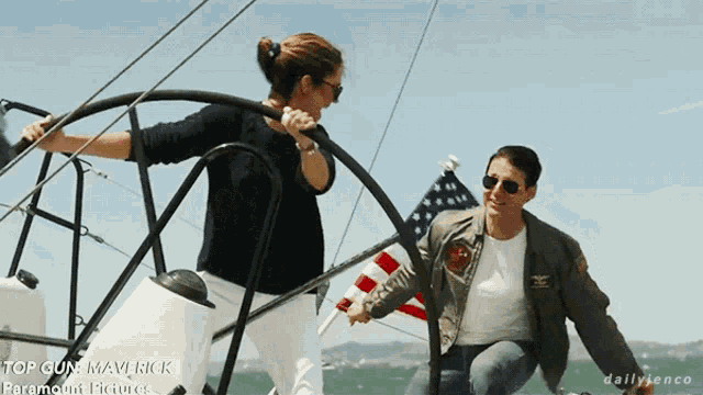 Top Gun Maverick Penny Benjamin Boat Sailing GIF