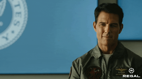 Top Gun Maverick Pete Mitchell Calm Smile GIF