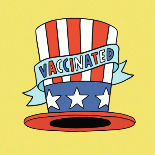 Top Hat with Vaccinated Ribbon