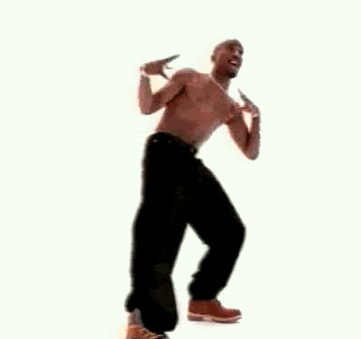Topless Tupac Shakur Thug Life GIF