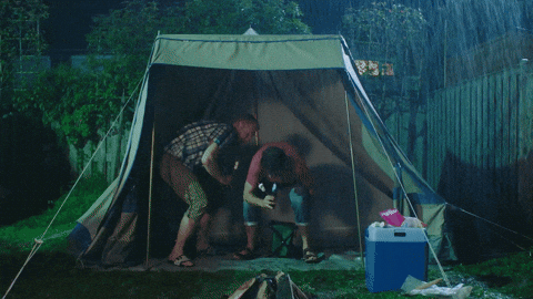 Tornado Wrangler Camping In Storm GIF