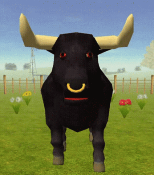 Toro The Bull Stamping His Feet GIF