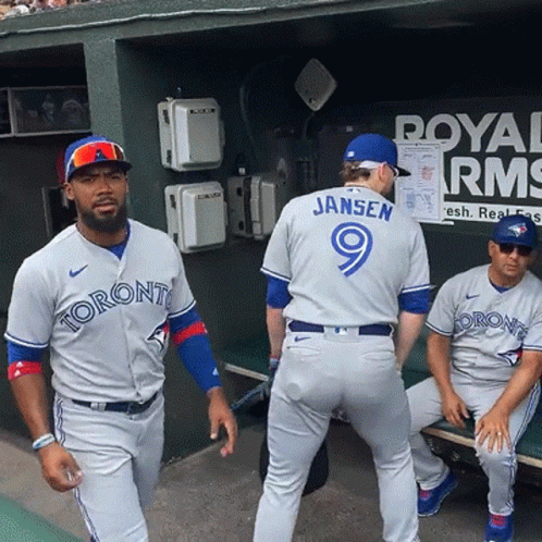 Toronto Baseball Players in Dugout