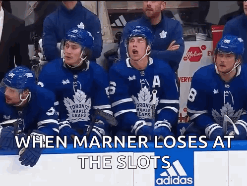 Toronto Maple Leafs Hockey Players Sitting GIF