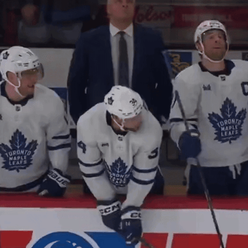 Toronto Maple Leafs Players on Bench