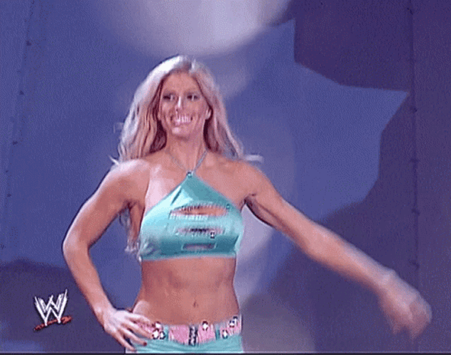 Torrie Wilson Blowing Kisses To The Crowd GIF