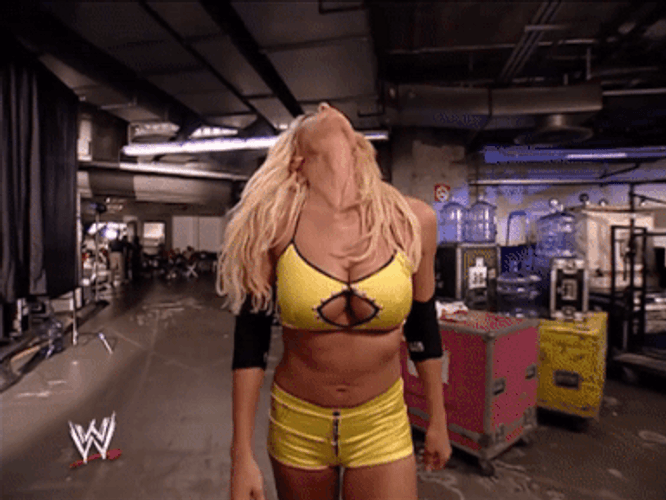 Torrie Wilson Stretching Before The Fight GIF