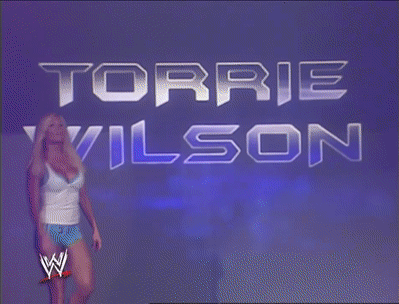 Torrie Wilson Walking Confidently After Introduction GIF