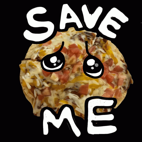 Tortilla Chip With Face Saying Save Me