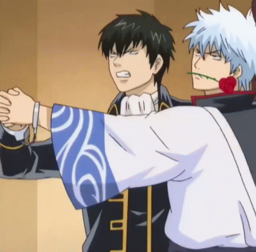 Toshiro And Gintoki Dancing Gintama GIF