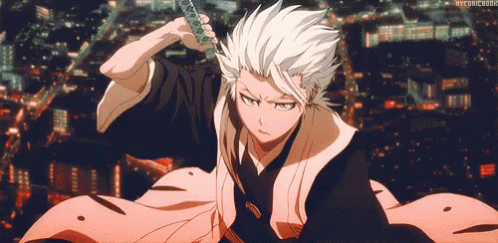 Toshiro Holding Sword GIF