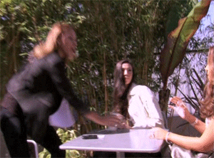 Tossing Drink Girls Fighting GIF