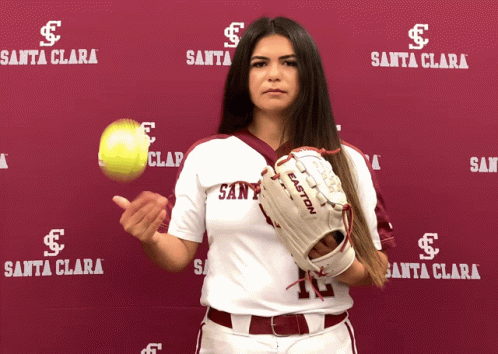Tossing Softball Liyah Lopez Santa Clara Broncos GIF