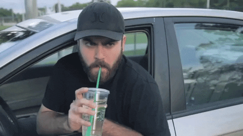 Tossing Water Drink GIF