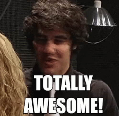 Totally Awesome Curly Hair Guy GIF