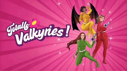 Totally Valkyries Poster Women in Superhero Costumes