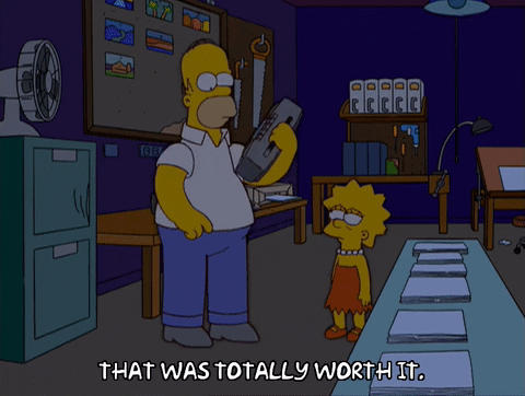Totally Worth It Homer And Lisa Simpsons GIF