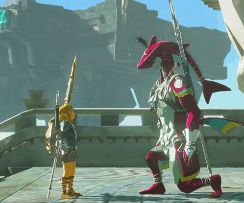 Totk Sidon Kneel Down GIF