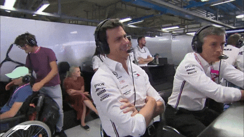 Toto Wolff Head Down With Spark Of Hope GIF