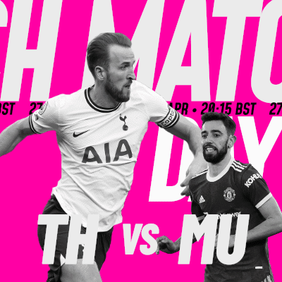 Tottenham Vs Man United Soccer Match Poster GIF