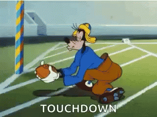 Touchdown Goofy Football Animation GIF