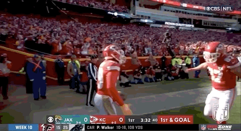 Touchdown K Toney Proud Teammate Harrison Butker GIF