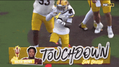 Touchdown Sign With Beer Brown