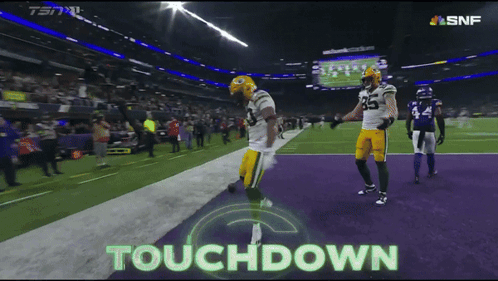 Touchdown Waving Green Bay Packers GIF