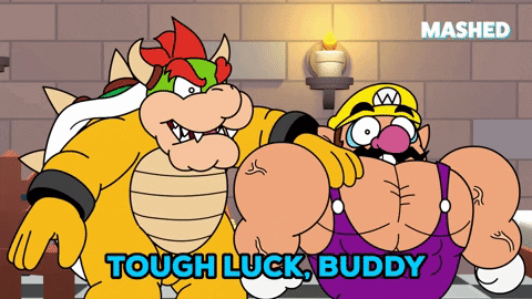 Tough Luck Buddy Wario GIF