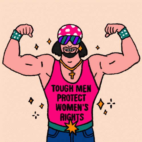 Tough Man Protect Women's Rights GIF
