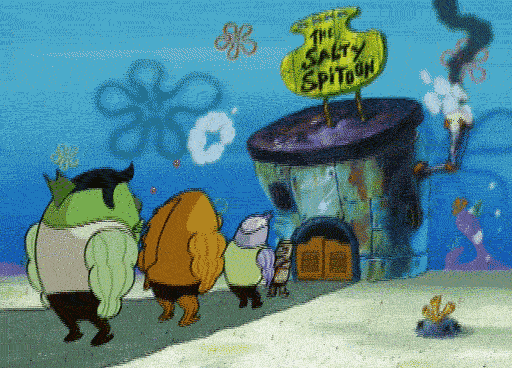 Tough Salty Spitoon Sponge Bob GIF