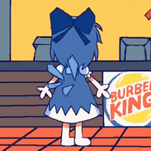 Touhou Chibi Cirno Spin At Burger King GIF