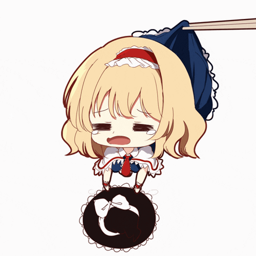 Touhou Project Chibi Cute Alice Tearing Up GIF