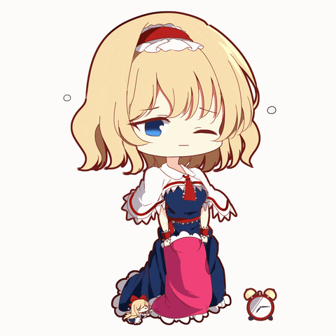Touhou Project Cute Chibi Sleepy Alice GIF
