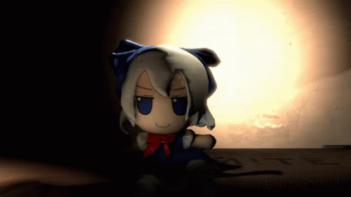 Touhou Project Ice Fairy Cirno Cute Fumo GIF