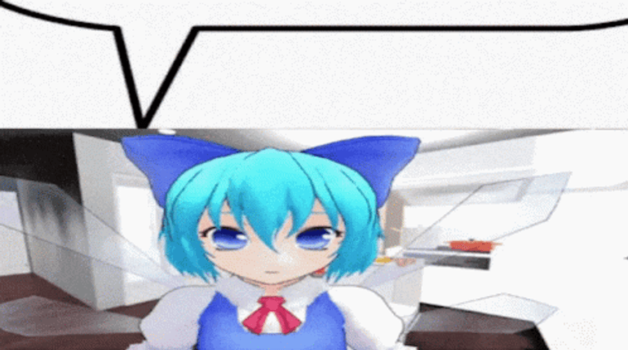 Touhou Project Ice Fairy Cirno Talking GIF