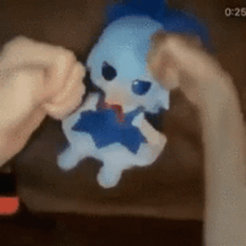Touhou Project Plush Toy Cirna Beaten Up GIF