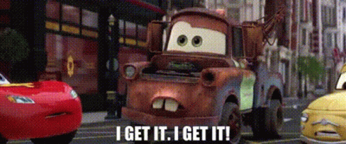Tow Truck from Cars Next to Red Car