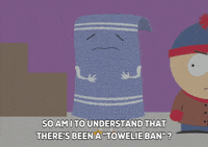 Towelie Bewildered About Towelie Ban GIF