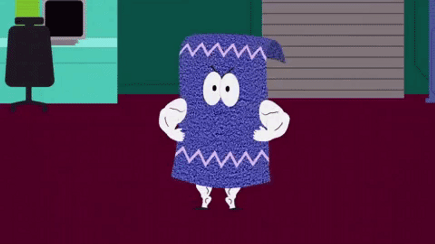 Towelie Fighting With Evil Towel GIF