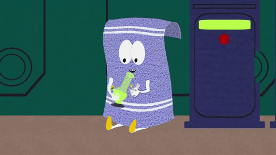 Towelie High Ripping A Bong GIF