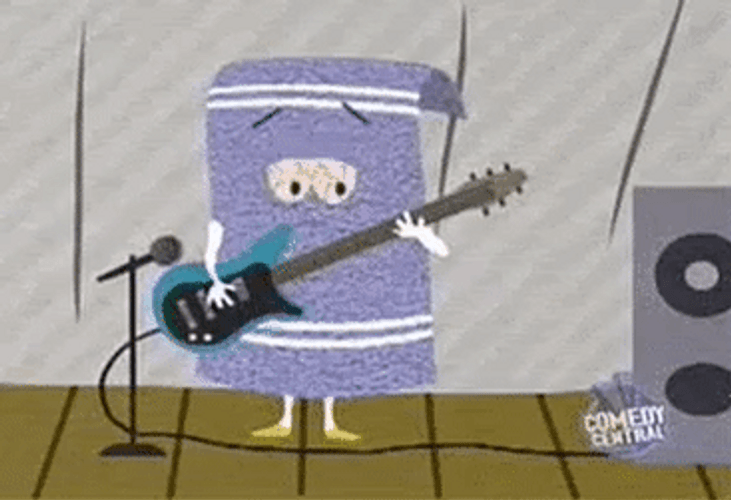 Towelie Playing Guitar On Stage GIF
