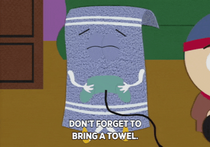 Towelie Reminding To Bring Towel GIF