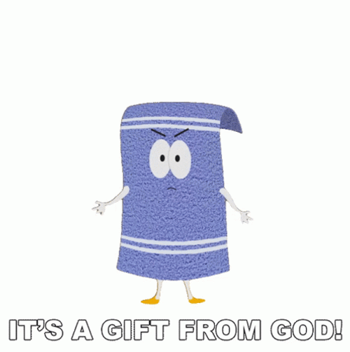Towelie Saying Its A Gift From God GIF