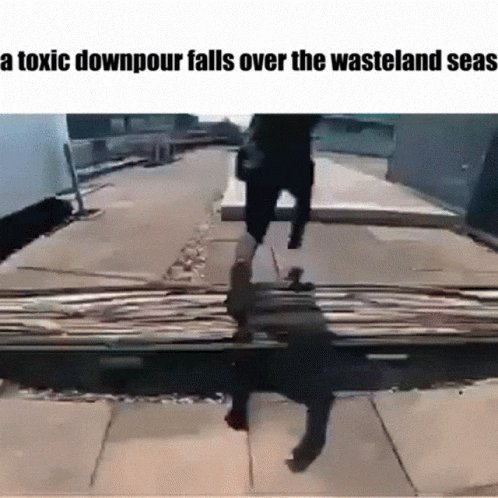 Toxic Downpour Falls Over The Wasteland GIF