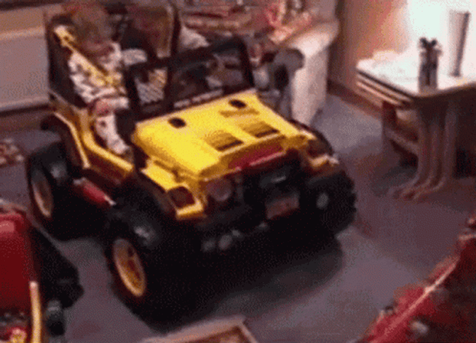 Toy Car Kid Crash Wasted GIF
